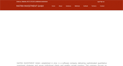 Desktop Screenshot of matrix-investment.com